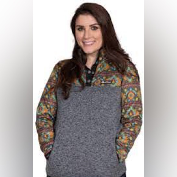 Simply Southern Colorful Aztec Patterned Pullover Sweater - Picture 7 of 10